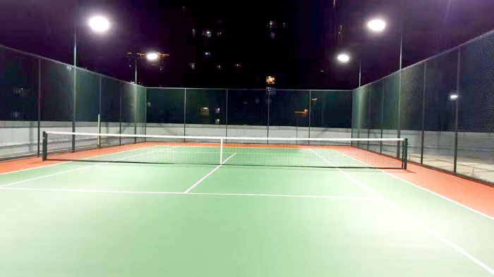 Lighting At Small Pickleball Court Room For Playing Pickleball At Night
