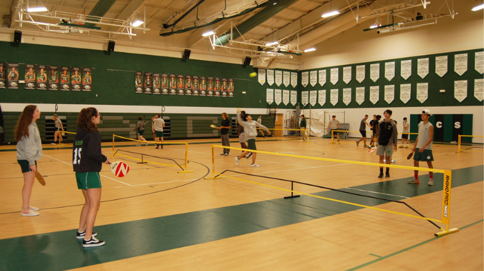 Young Players Playing Pickleball At School