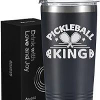 Onebttl Pickleball Gifts for Men Black Insulated