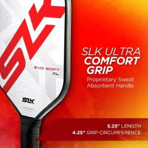 Ultra-Comfort Grip Of The SLK Evo Soft Pickleball Paddle