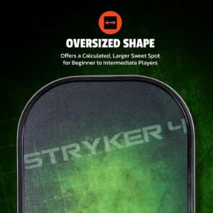 Expansion Of Sweet Spot Of The Onix Composite Stryker 4 Pickleball Paddle Through Its Oversized Shape