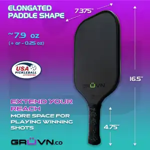 Specifications Of The RAW-16E Gruvn Pickleball Paddle - Green Stealth Design
